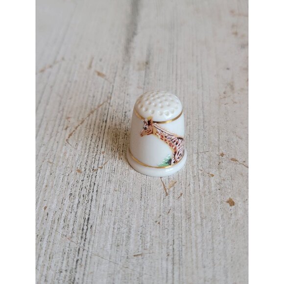 Vintage giraffe thimble miniature figure unique home decor - Picture 1 of 6